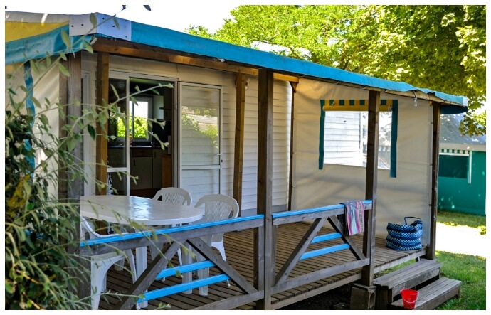 Alojamiento mobil-home Les Bleuets (Los Acianos) en Salles-Curan