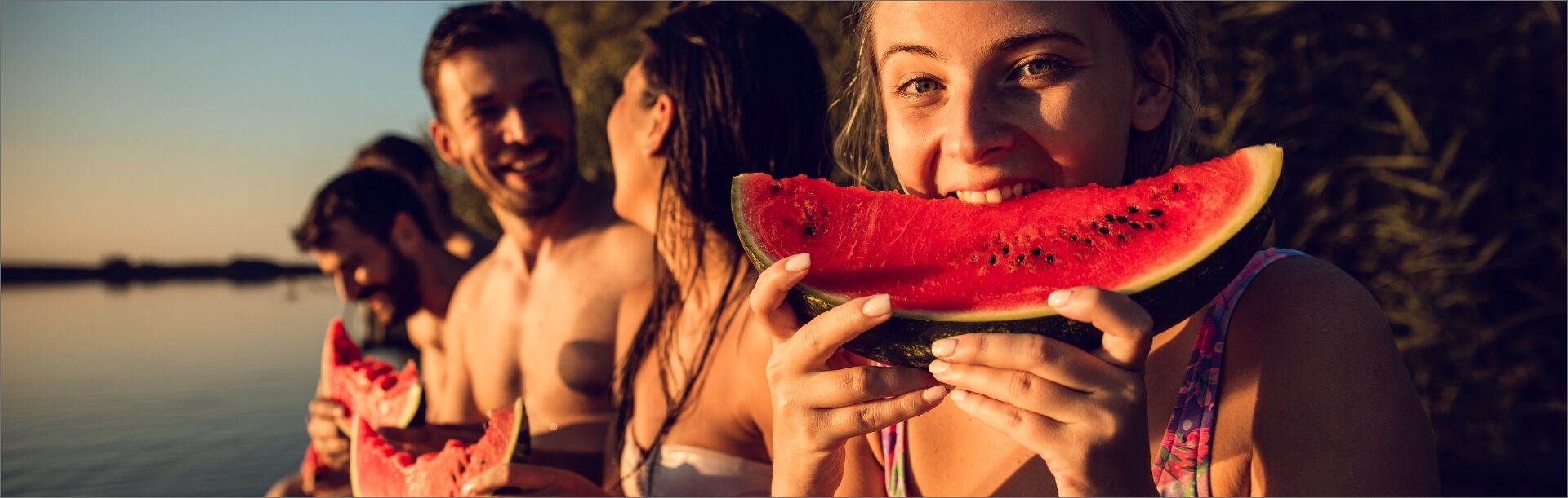 Tasting of watermelons